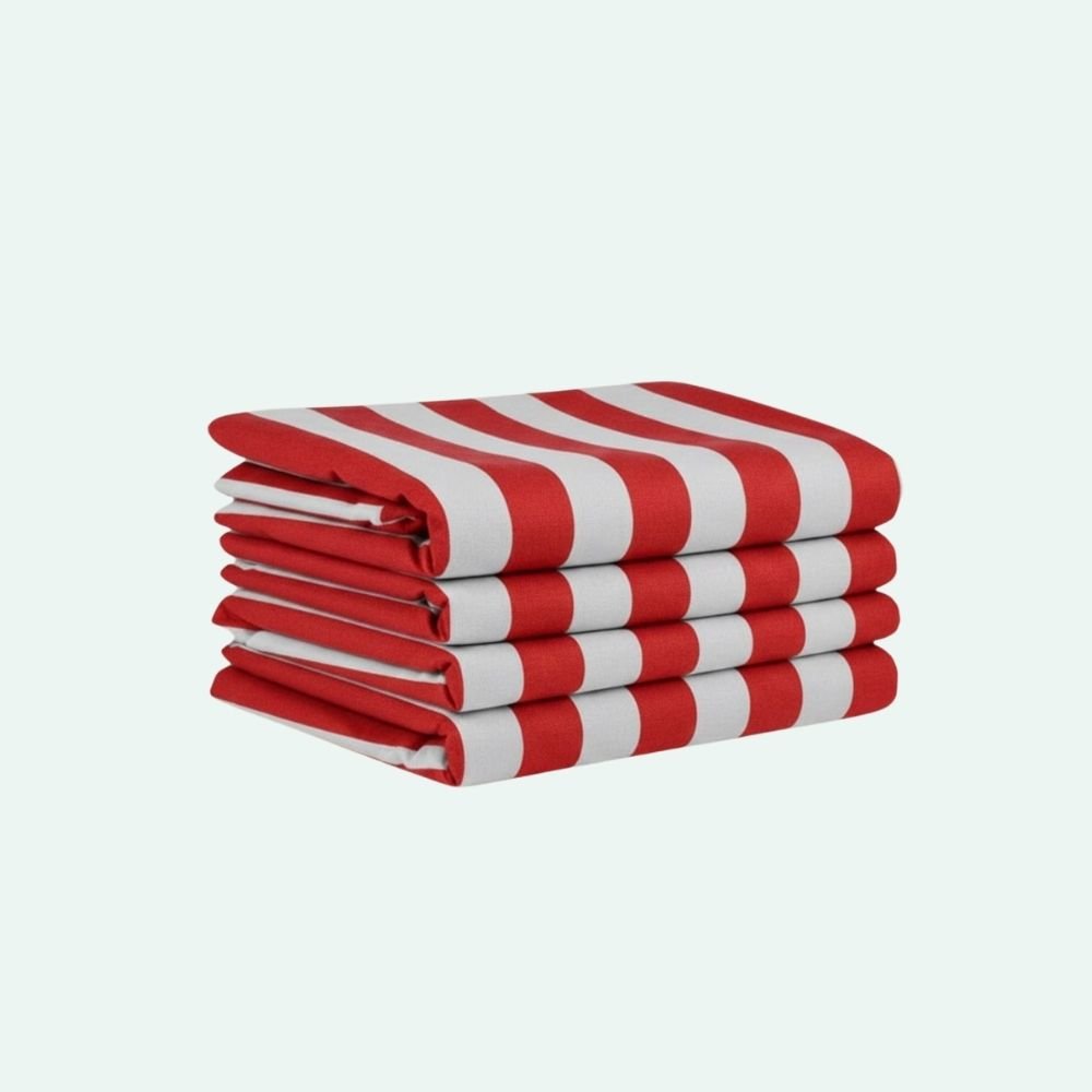Red & White Canvas Tarpaulin
